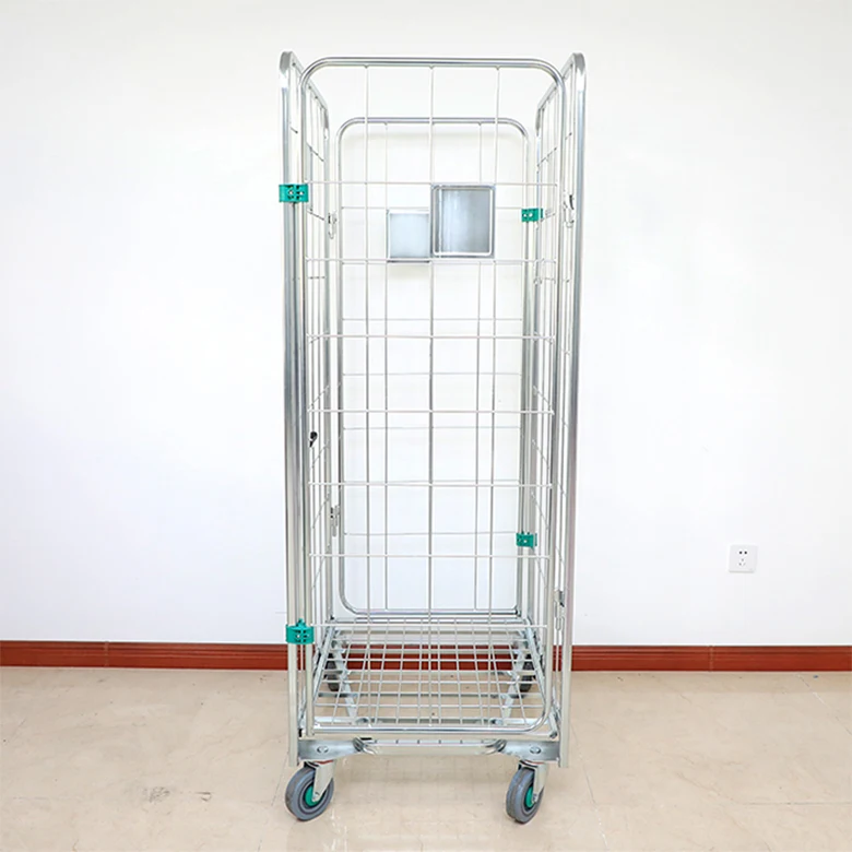 4 стороны по индивидуальному заказу, подходящие для склада, оцинкованная стальная проволочная сетка, вращающаяся металлическая клетка для хранения