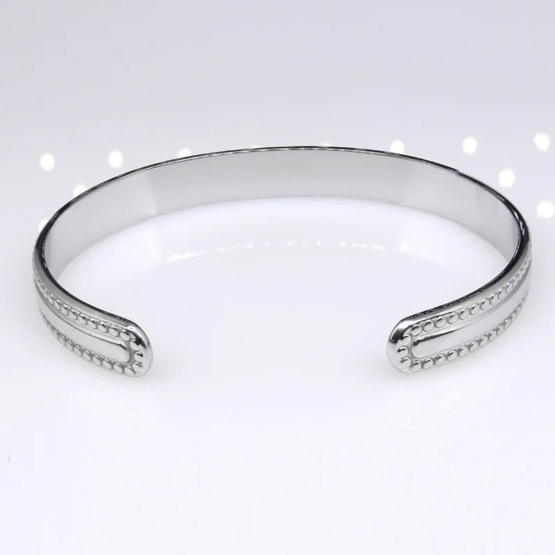 Wholesale Casual Couple Girls Accessories Opening Stamping Blanks Bangles Women Gold Cuff Bracelet