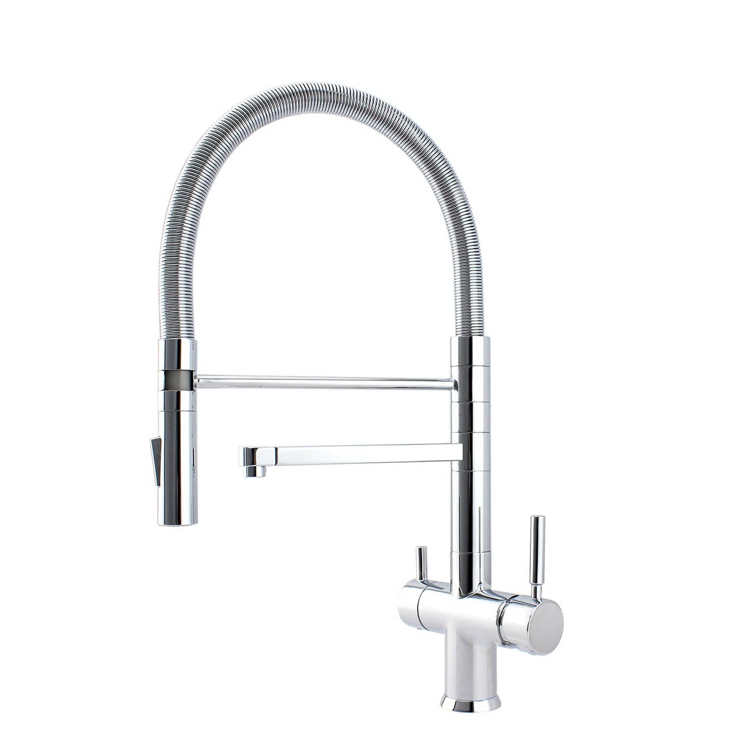 DG-KS3301B Pull Out 3 Way Kitchen Tri Flow Kitchen Mixer Faucet Spring Pull Down Kitchen Mixer Tap 3 Way Filter Tap Water Faucet
