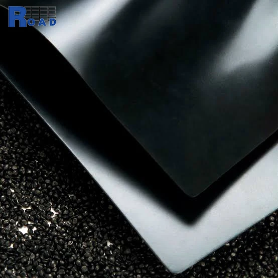 black white  smooth geomembrane rolls industrial pond liner landfill liner 2mm hdpe geomembrane price