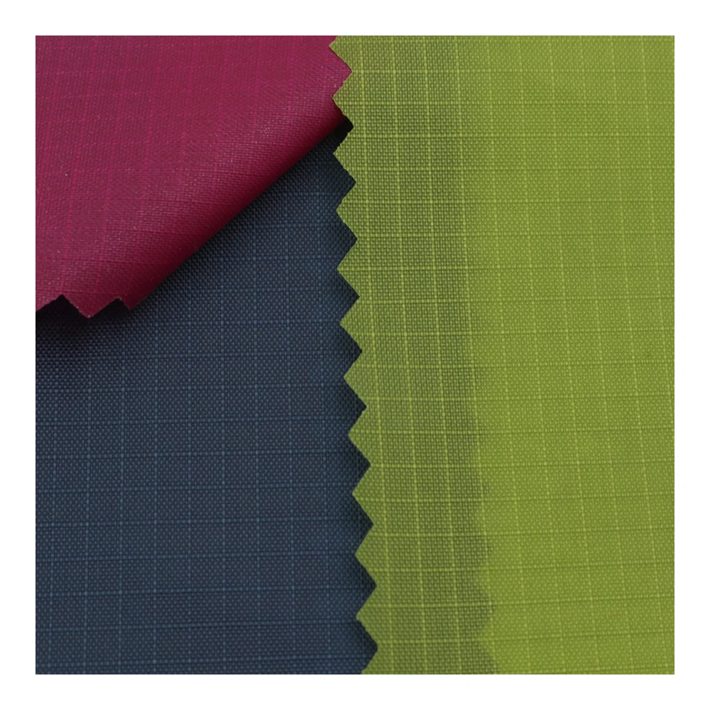 water repellent waterproof 70d 210t  ripstop nylon taffeta fabric with  pu coated