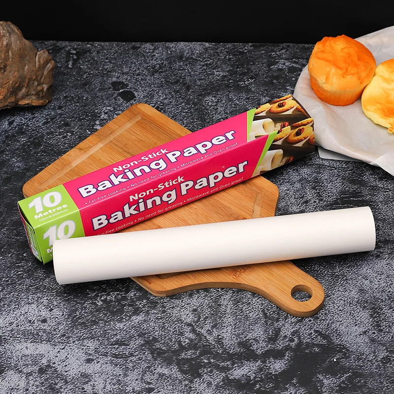 Factory Wholesale Customized White Silicone Parchment Baking Paper Roll Easy Cut Grease Proof Custom Color Options Available
