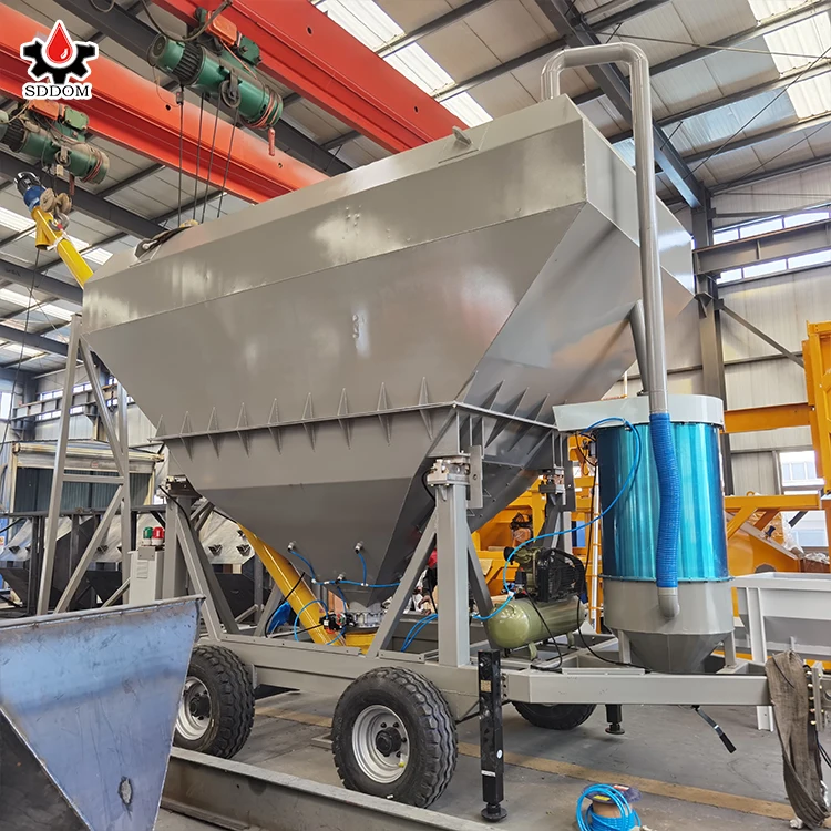 Mobile Silo SDDOM Brand CE &ISO Certificate  Mini Mobile 20' Container Type Horizontal  Mobile Storage Cement Silo Price