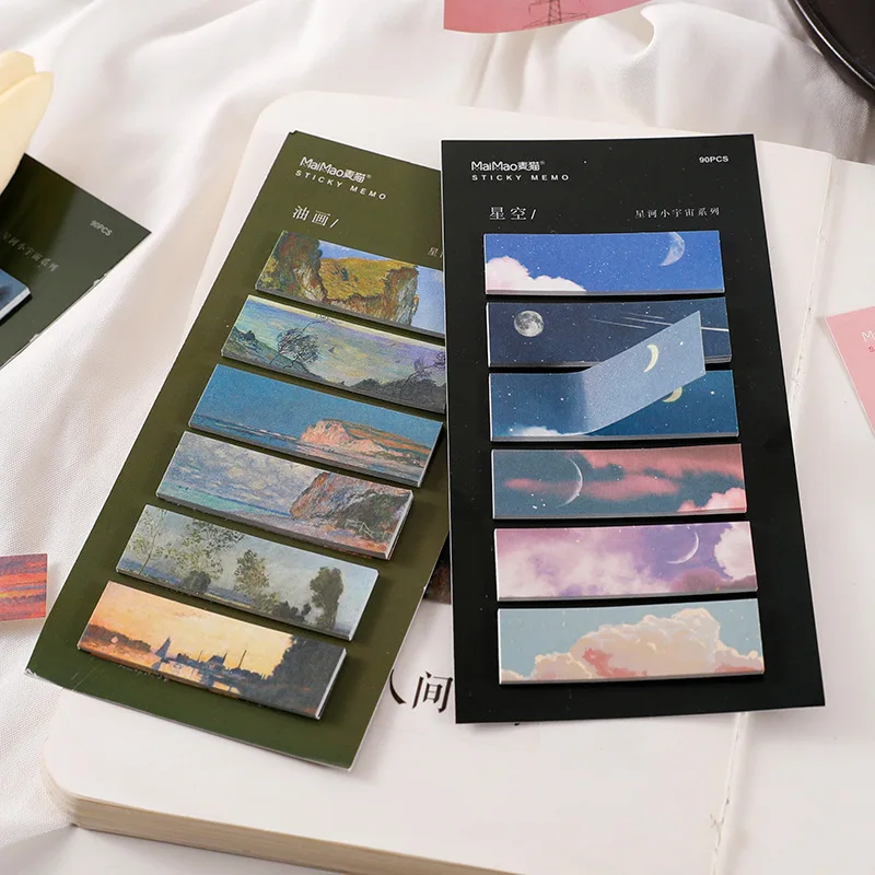 creative scenery cute student notes signature  note book