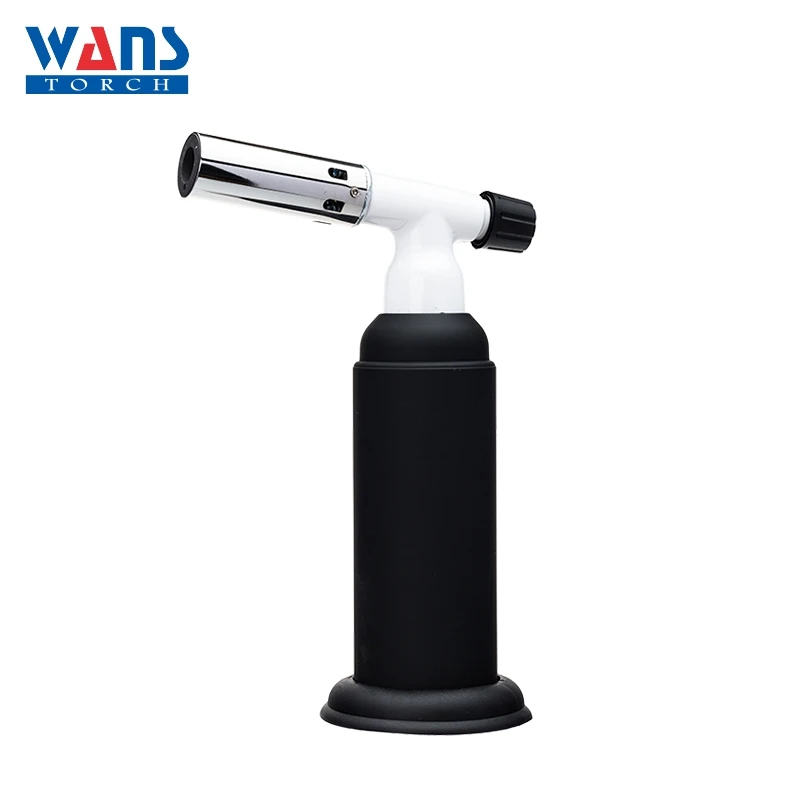 Customized logo camping fire refillable butane gas refill color flame BBQ micro torch