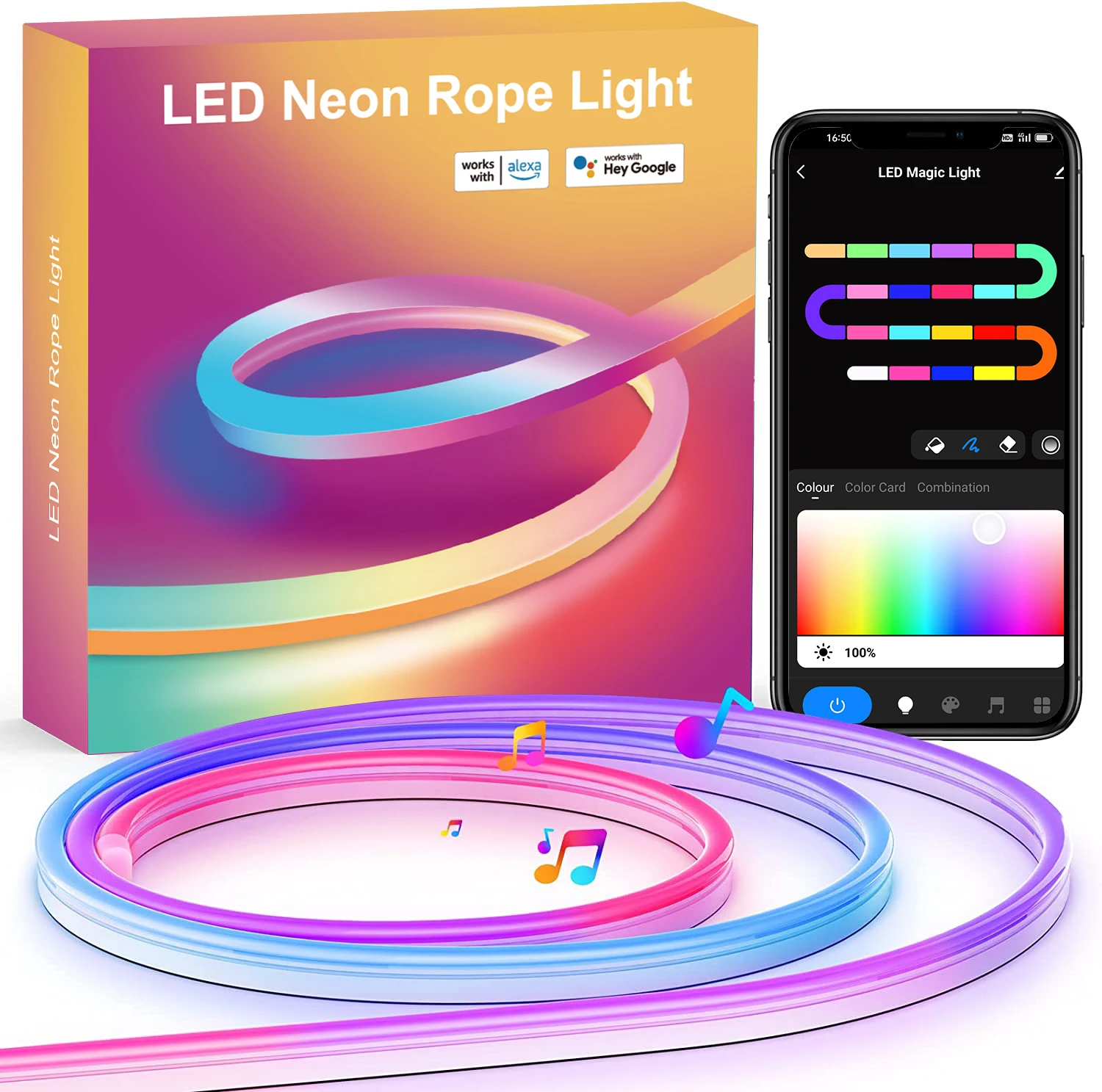 OEM ODM Rgb Magic Color Decoration Led Silicone Tube Neon Flex 12V Strip Neon Lights for Wall