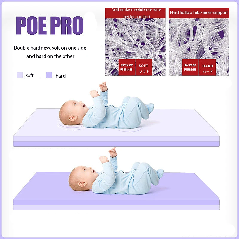 Japanese air woven futon polymer high resilience POE PP PE High elasticity mattress for hotel