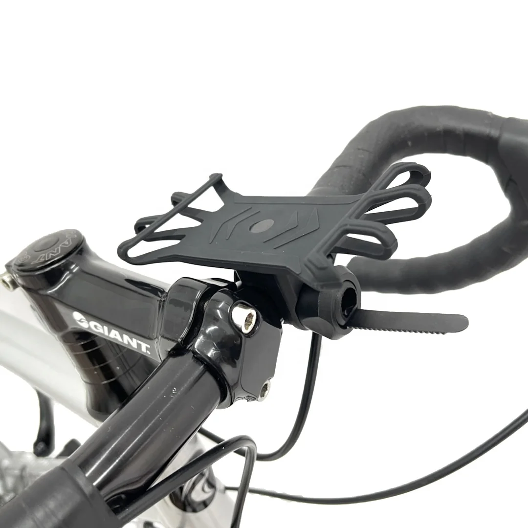 REYGEAK Bicycle GPS 360 Rotation Smart Phone Elastic Silicone Navigation Mount Bracket Support Adapter Holder Handlebar Bracket