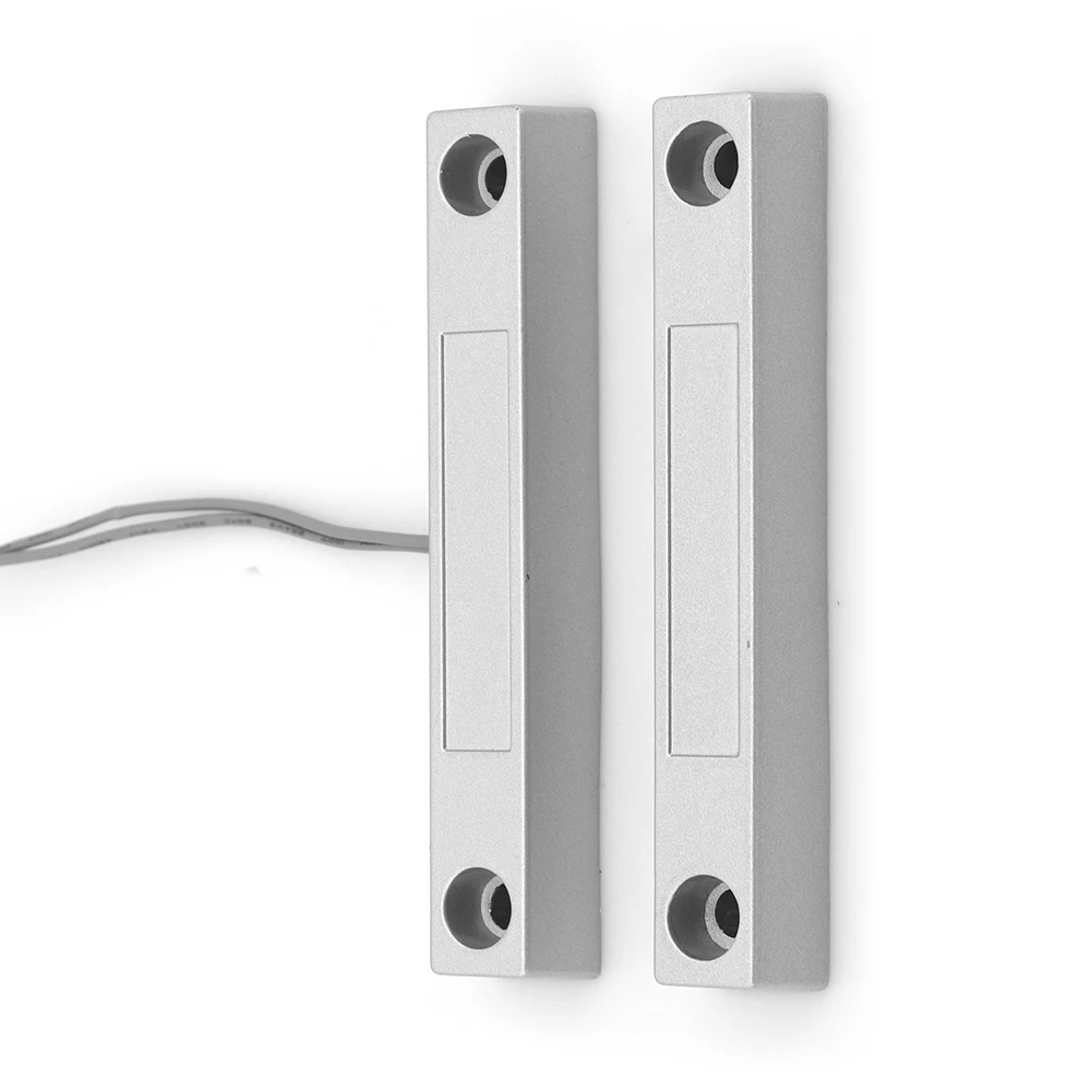 Surface Mounted Aluminum Alloy Material NC / NO Home Safety Wired Magnetic Door Contact
