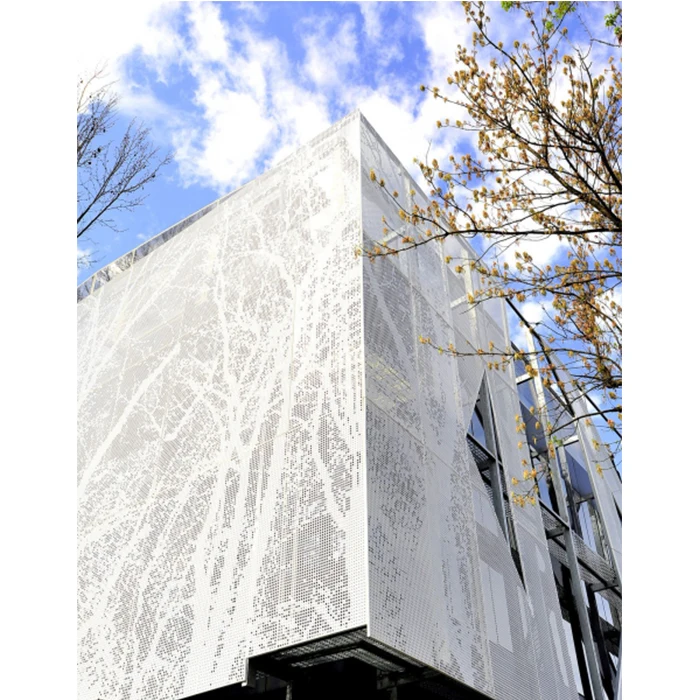 
External Metal Facade Laser Cut Aluminum Panel Designs Decorative Curtain Walls Building Cladding Facade 