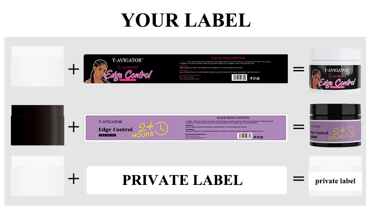 Wholesale Edge Control Customized Strong Hold Edge Control Private Label Vendor Edge Control Gel Extra Hold