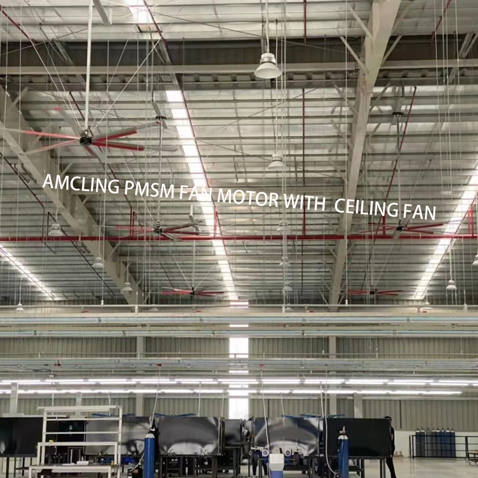 Philippines Factory use 12ft 14ft 1500W 220V 6 blade ceiling hvls fan with inverter