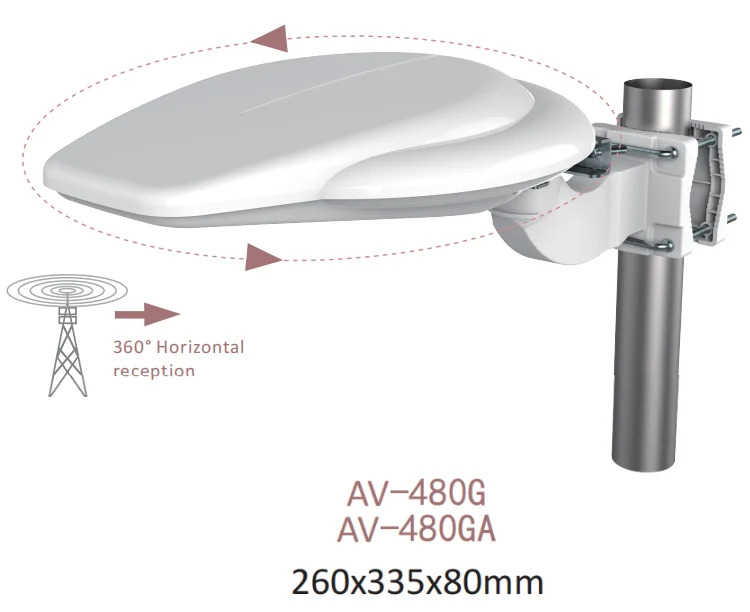 ANTOP UHF UHF 360 Dvbt2 HD TV Antenna Amplified Outdoor Digit HDTV 4K Digital TV Antenna