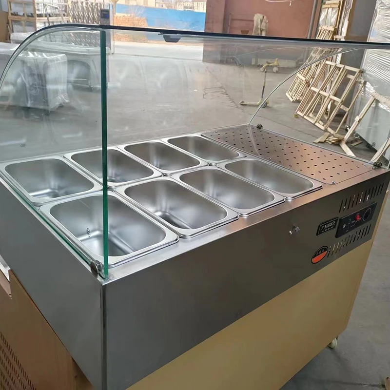 Pizza House 2-Door Prep Station Double-Temperature Compressor Pizza Making Refrigerator with 3-Door Style for Chillers
