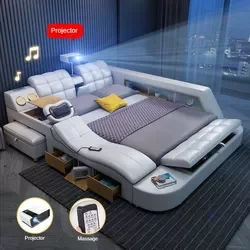 Bedroom sets luxury king size modern white leather royal wooden queen hotel italian home furniture kids twin size bedroom sets