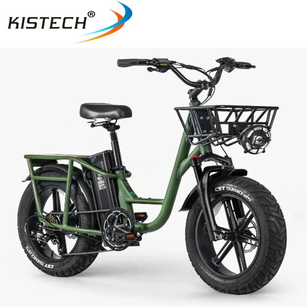 FIIDO T1 Pro Cargo Electric Bike With 20inch Fat Tires 750W Motor 48V 20AH Battery MAX 45KM/H Speed Hydraulic Brake  Ebike