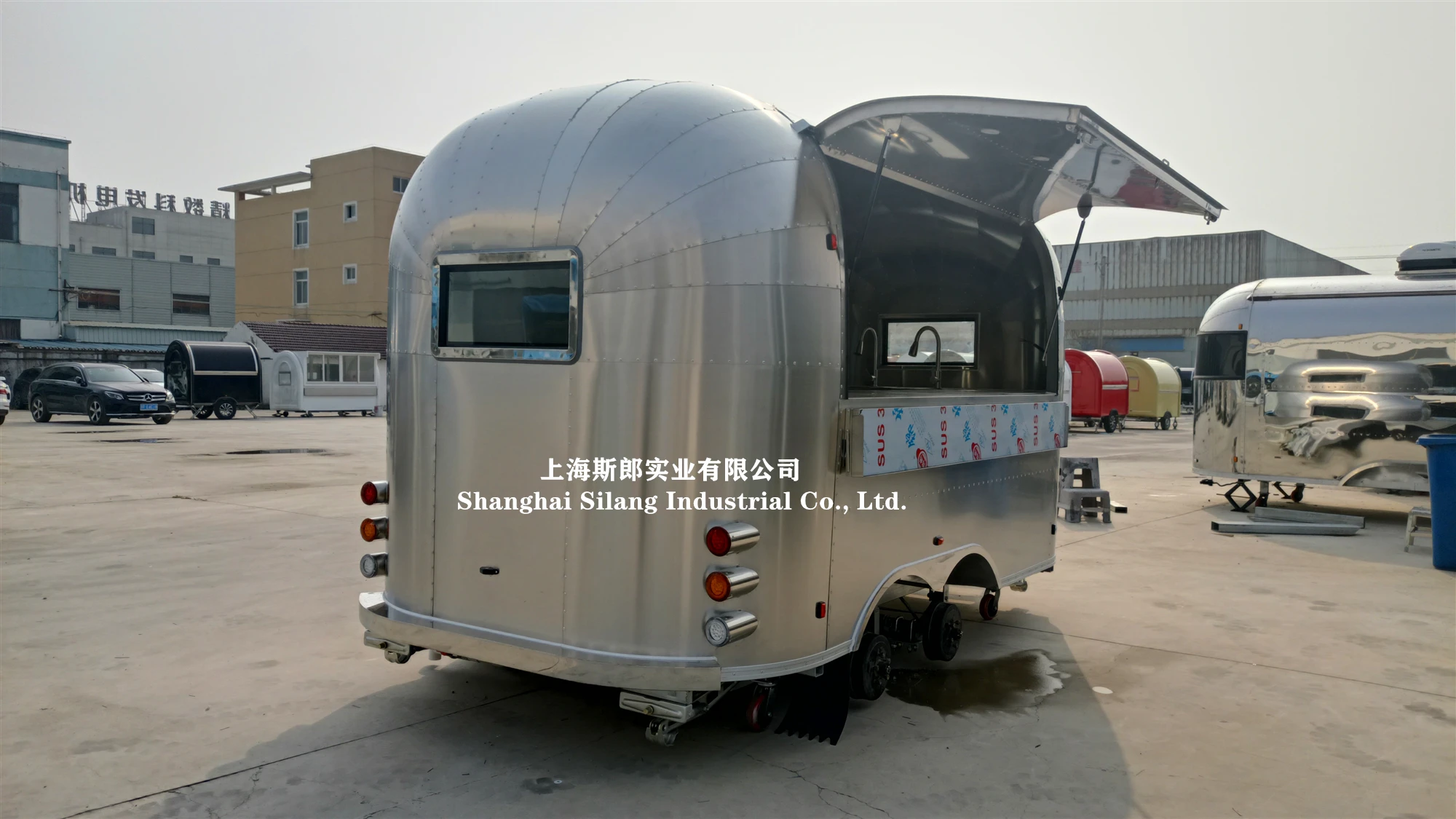 4m long mobile kitchen coffee trailer Airstream mobile camping trailer with cheap price