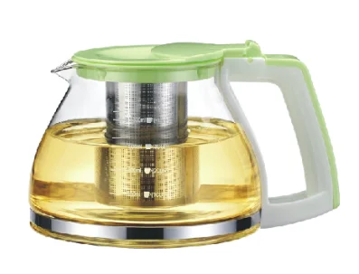 Top quality fashion design heat-resisting glass tea & coffee pot tea kettle with lid and infuser