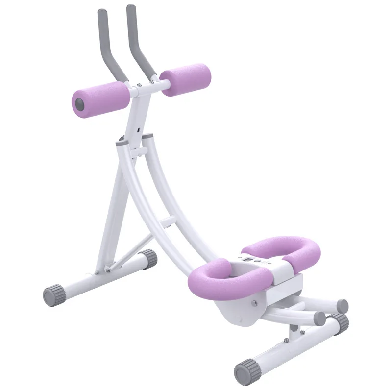 Abdominal Machine Foldable  Ab Workout Equipment Adjustable for Home Gym Core Strengthening with LCD Monitor
