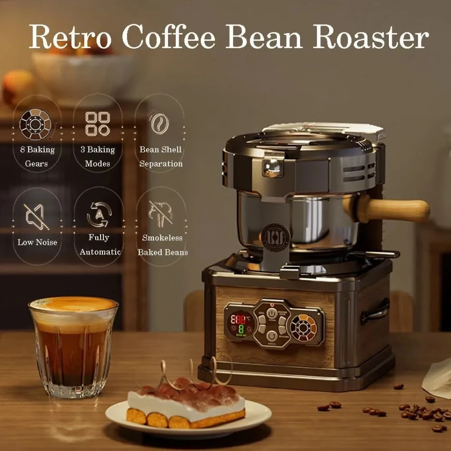 100v-240v Home Roaster Coffee Machine 150g Heimkaffeeroster Small Electric Cocoa Bean Roaster Household Coffe Roaster