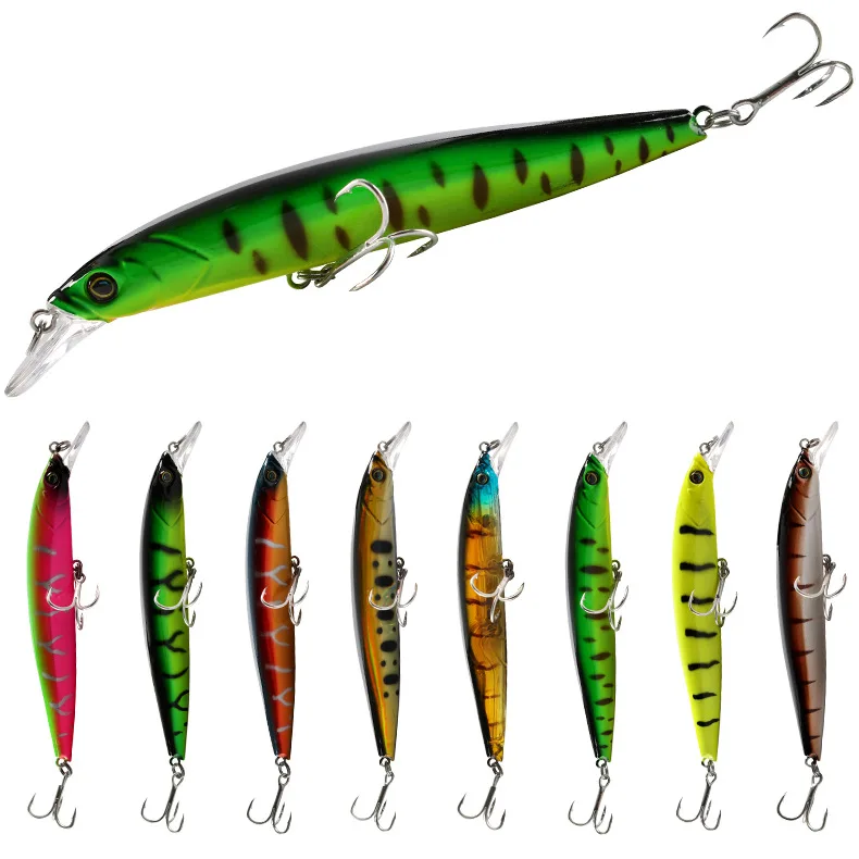 Unique Features Hard Squid Jigging 8 Color 100 Pcs Top Water Whopper Minnow Jointed Set Lures Fishing