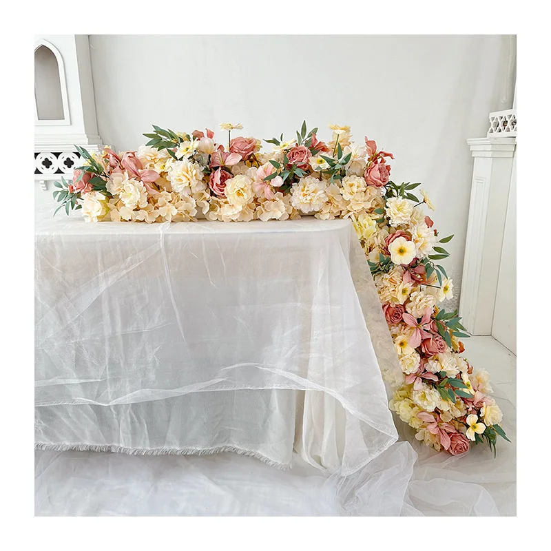Cloth Wedding runner classic Art Decor 3D Artificial Pink Roses Flower Competitive PE Gift