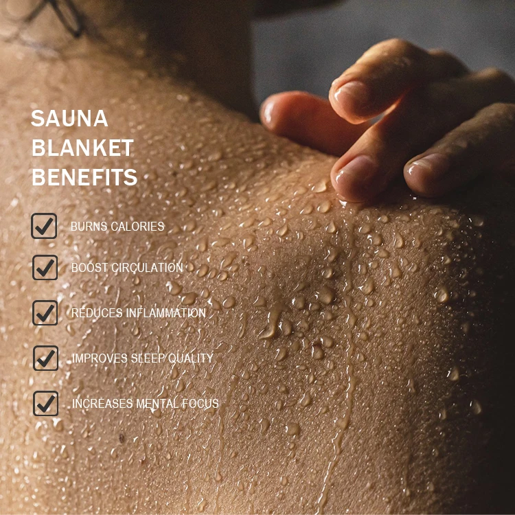 New Product Slimming Infrared Sauna Blanket for Weight Loss Detox Pu Waterproof Heating Sauna Blanket for Gyms