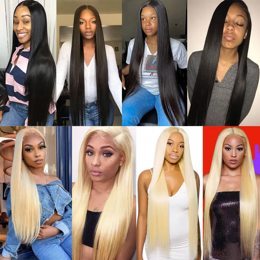 180% Density Raw Virgin Brazilian Peruvian Hair 13X6 613 Blonde Body Wave HD Transparent Lace Frontal Human Hair Wigs For Sale