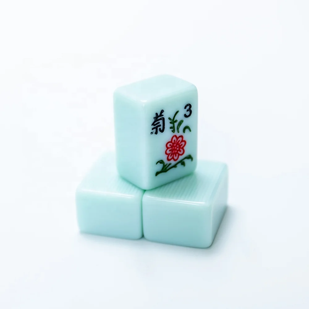 Factory supply family board game imitation jade mahjong set custom design