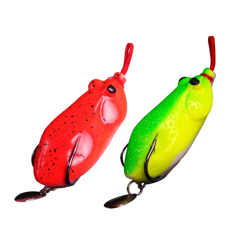 CWSL07 Mini High Quality Rubber Top Water Floating Jump Plastic Jigging Soft Frog Fishing Lure