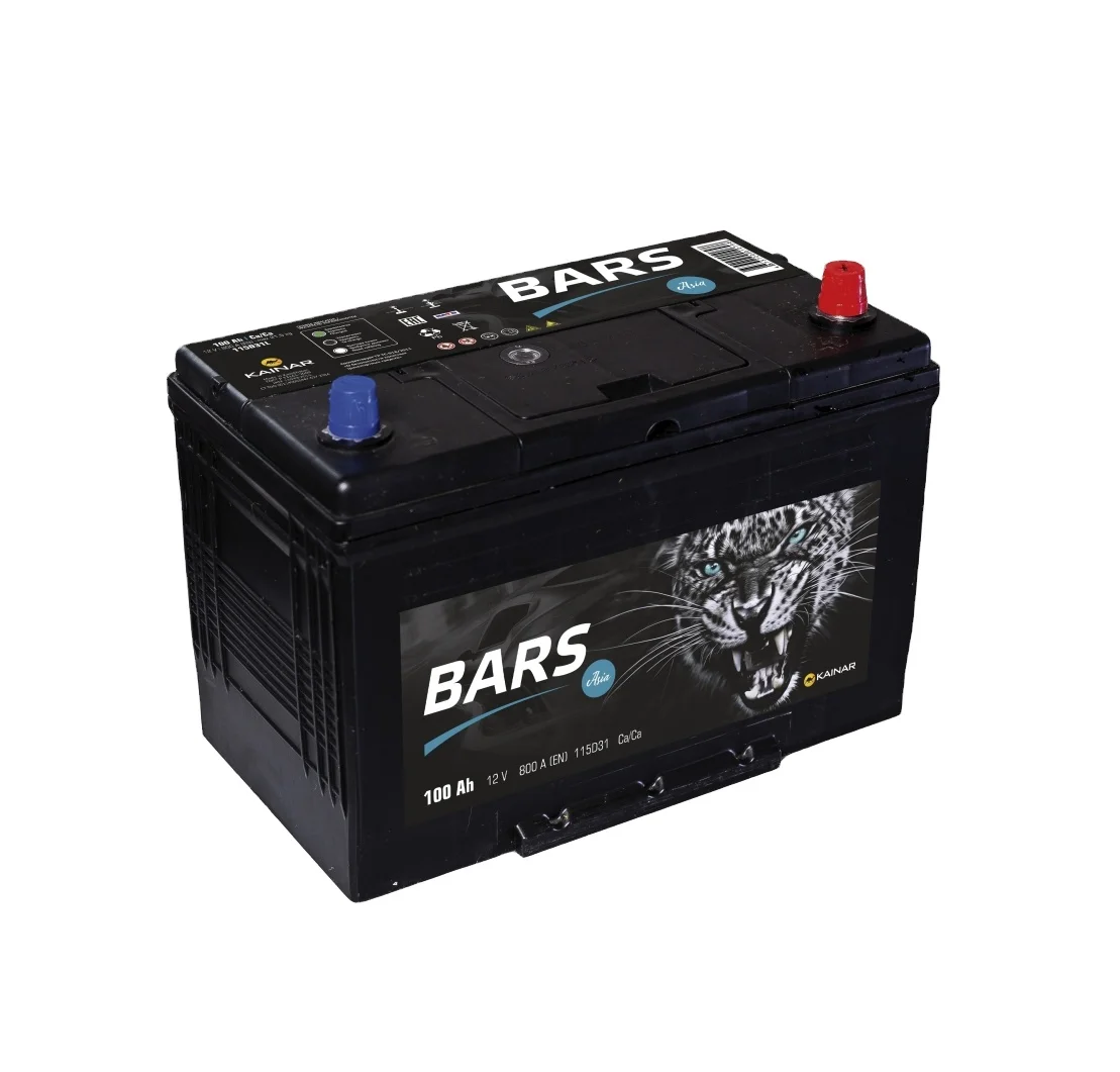 Auto Car Vehicle 12V 100AH BARS ASIA 6CT-100  r.p. 115D31L Battery