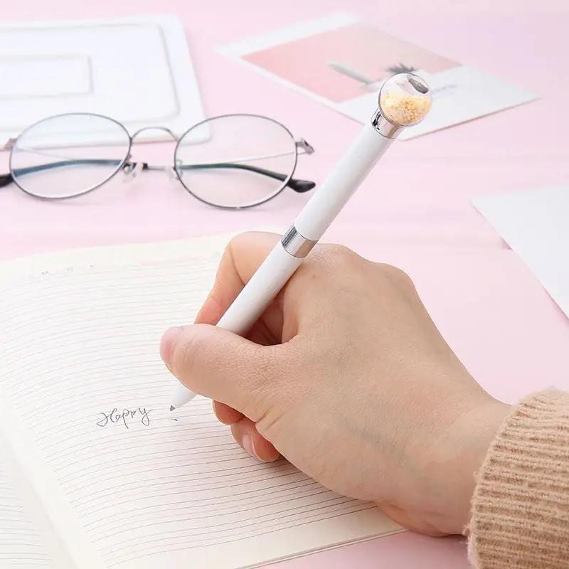 Cute kawaii Colorful glass ball shape pen stationery gift supplies  0.5mm black ink 24pcs/pack