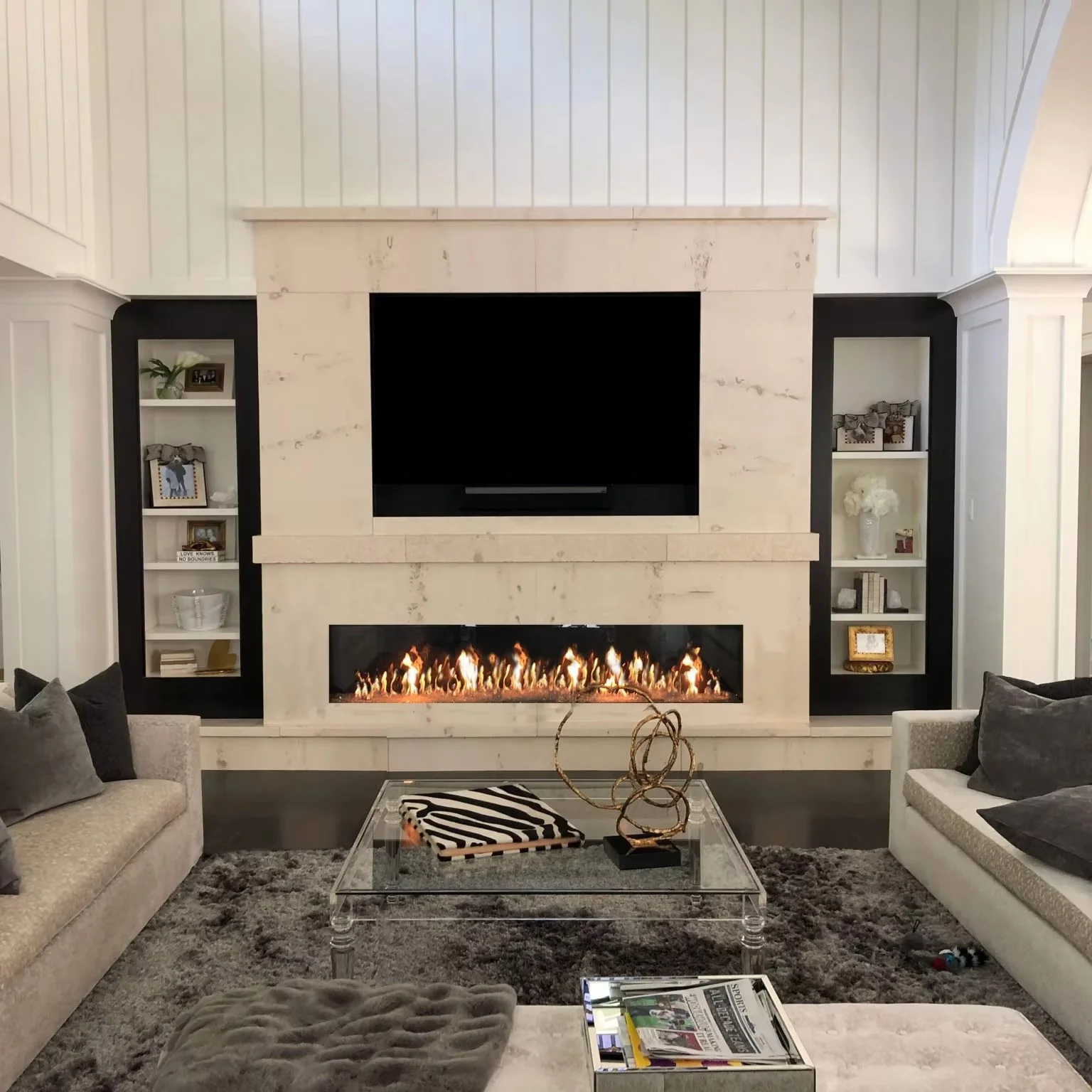 Modern Artware 3D Water Vapor Steam Fireplace Emulation of Dynamic Flame Clean-burning Home Decoration