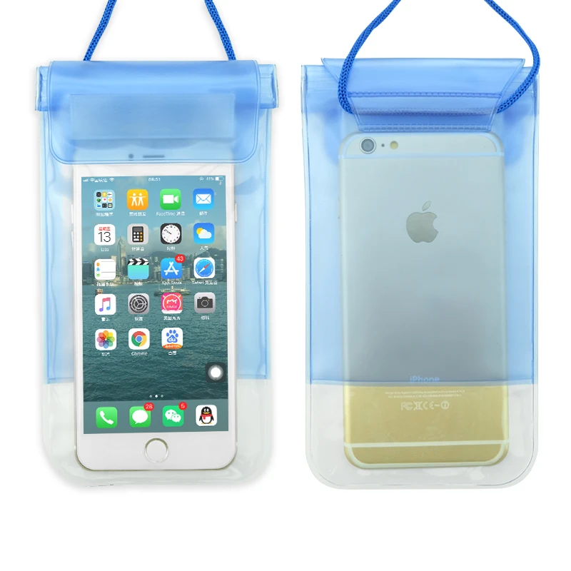 Factory Directly Sale Dustproof Mobile Phone Pouch Case Cheap Touch-screen Waterproof Phone Bag with Neck Strap