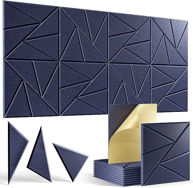 30cm Sound Proof Foam Acoustic Panels With Self-adhesive Decorative Soundproof Wall Panel Sound Absorbing Tile For Home Offices
