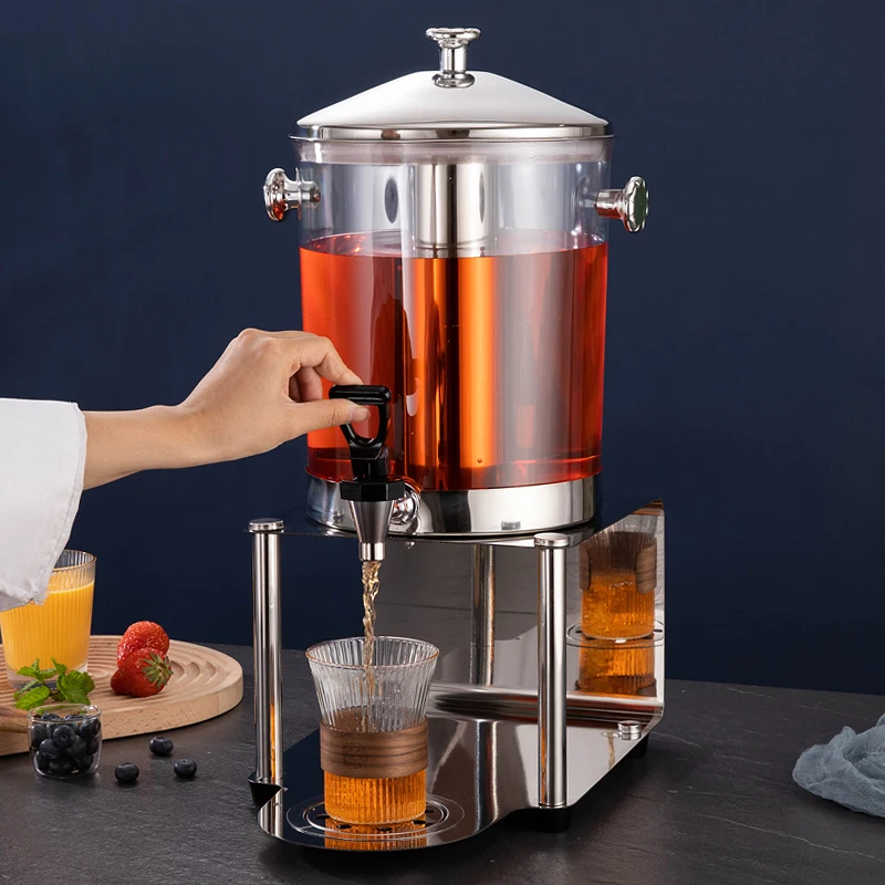 Self-service Desktop Juice Cold Dispenser Stainless Steel Self-service Barrel Beverage Juice Dispenser