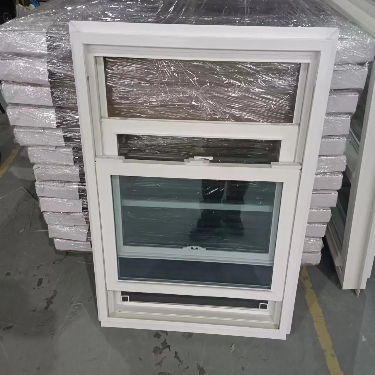 WEIKA 3 0 дюймовая рамка серии пользовательских UPVC двойное подвесное окно с двойным наклоном виниловый пластик