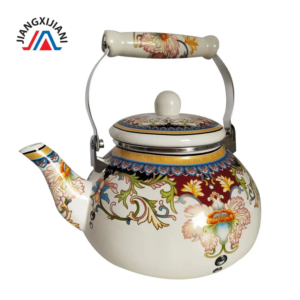 factory 2.5L Vintage flower Turkish Flower Kettle enamel teapot