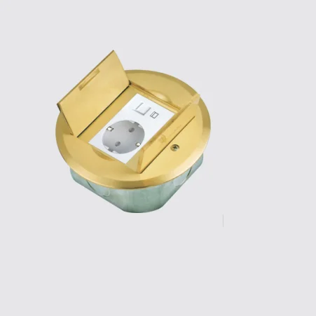 iGERCN brand brass Hidden Style Multi Floor Outlet Box with five hole socket/Floor Mounted Hidden Power Socket