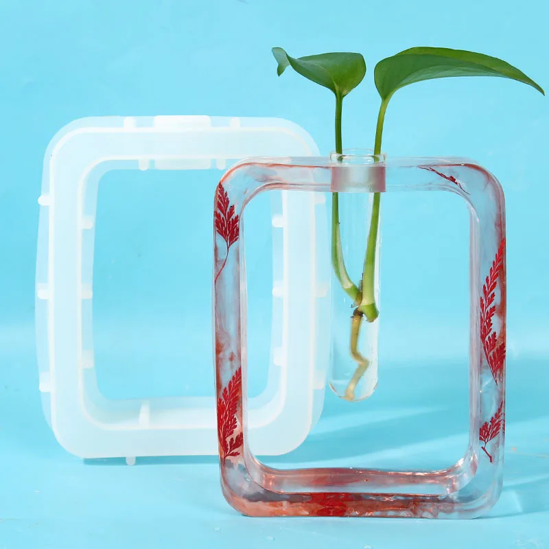 , Tube Flowers Bud Vase Mold for Plants, Resin Mold Silicone Epoxy Resin Vase Mold for Plant Propagation Station