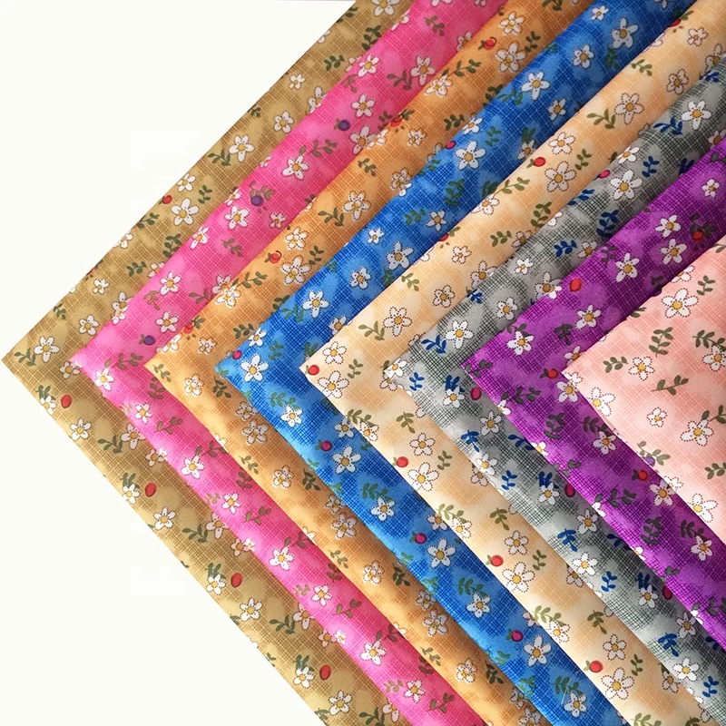 
Explosive Small Floral Korean Style 100% Polyester Fabric Sublimation Printing Pongee for Home Textiles 