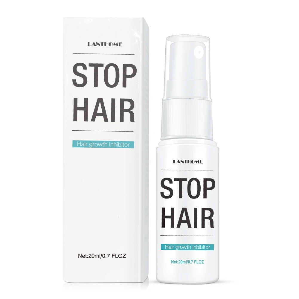 Natural LANTHOME Stop Hair Growth Inhibitor Hair Removal Cream Spray Men Permanent Remove Hair Spray Removal Spray OEM Woman