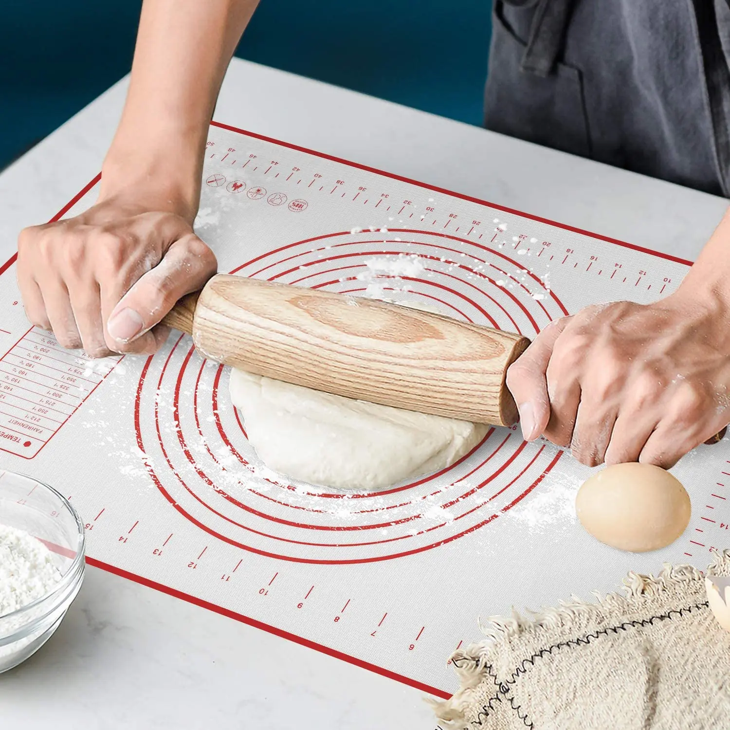 mat dough silicon baking silicone pastry rolling dough mat With Measurement baking silicone dough pastry mat
