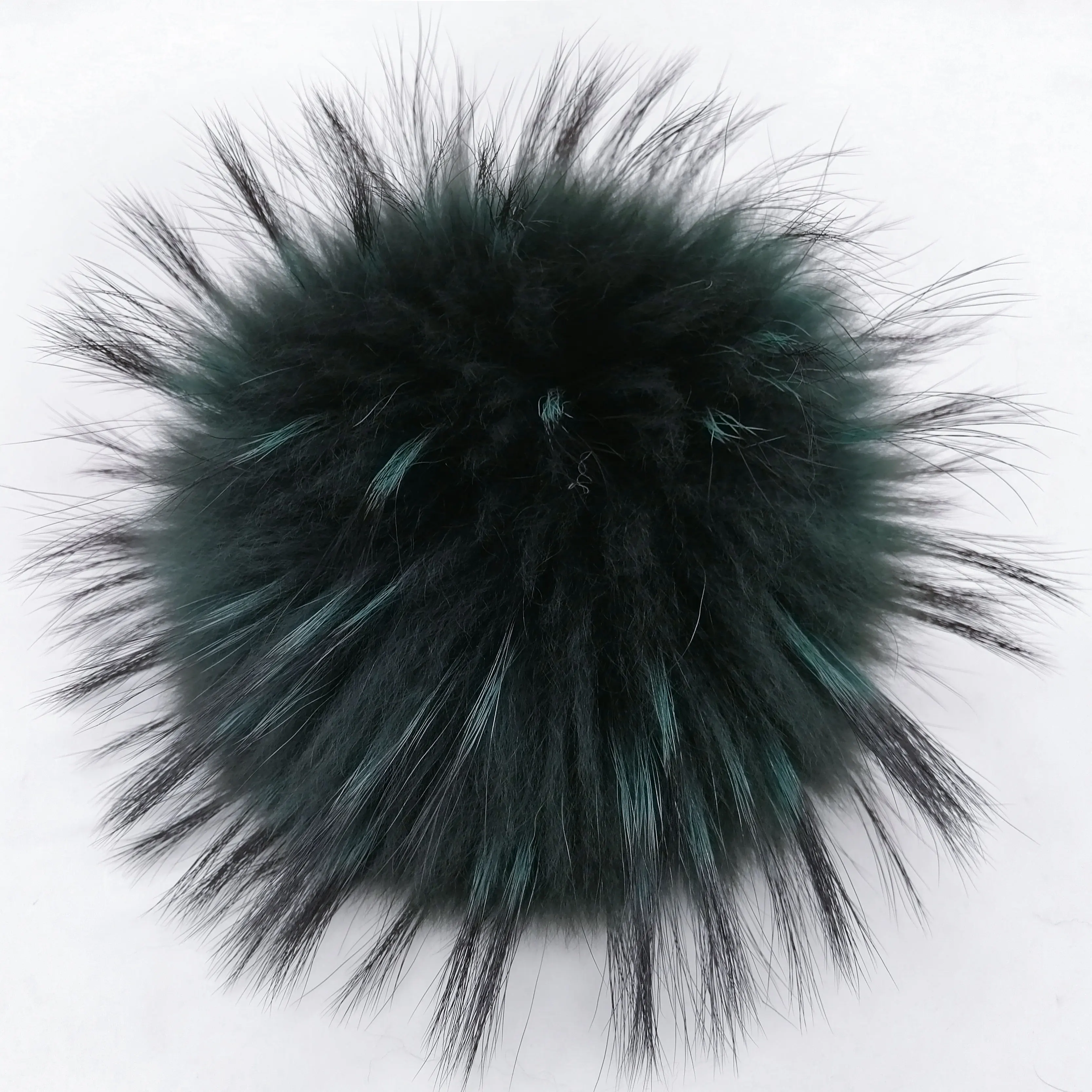 15cm Big size fur pompom ball real raccoon fur for beanies fur pompoms ball