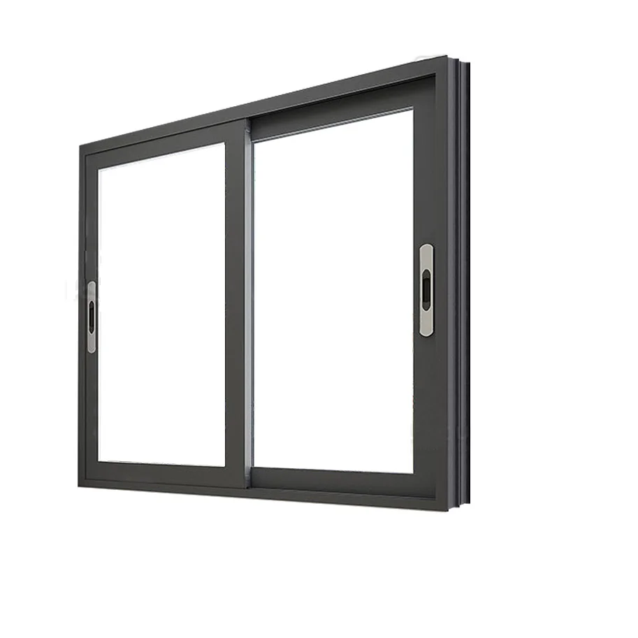 Hot sale black white aluminum frame windows customized size aluminum sliding windows with screen