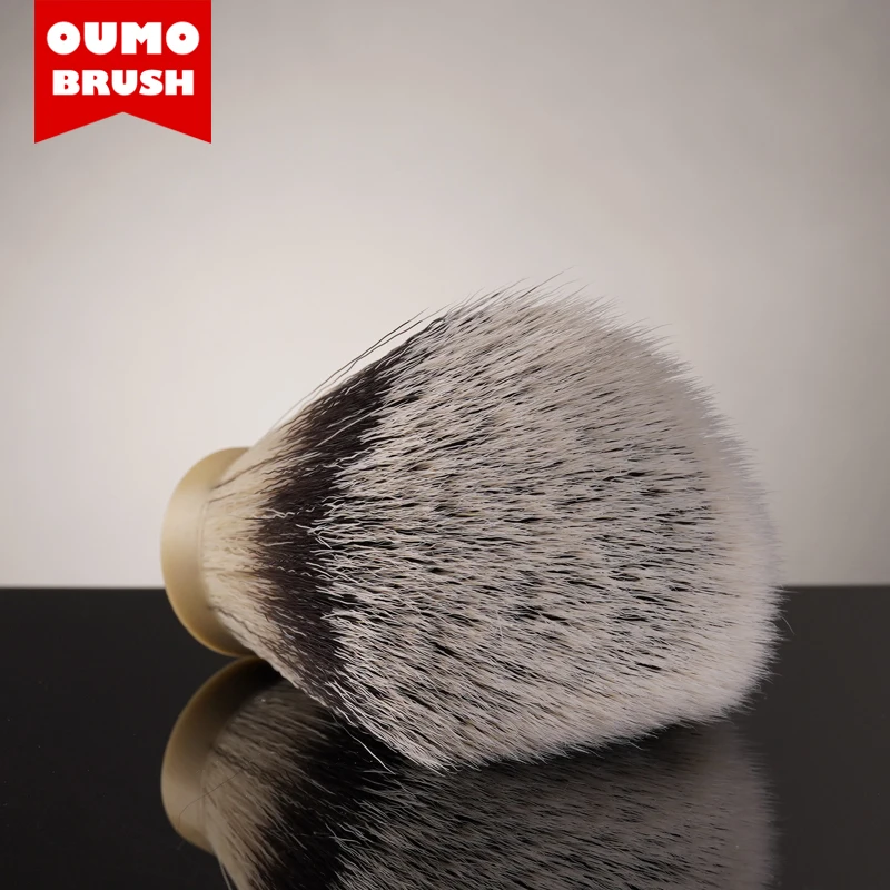 Оптовая продажа, Высококачественная щетка для бритья с узлом из синтетических волос ручной работы, щетка для бритья с узлом OUMO для мужчин, уход за лицом