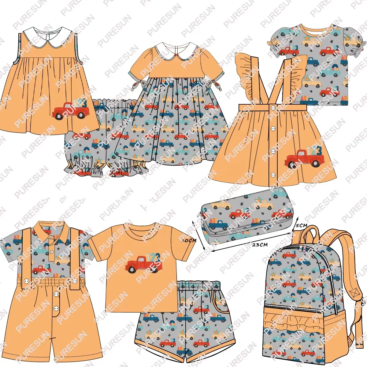 Hot Sale Baby Girls Cute Clothing Set Custom Printing Boy Clothing Duffle Bags For Kids