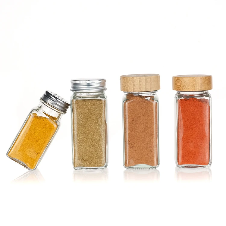 Wholesale 120ml Small Glass Bottle Silver Screw Cap Empty Jar Container Mini Spice Storage Jars Containers