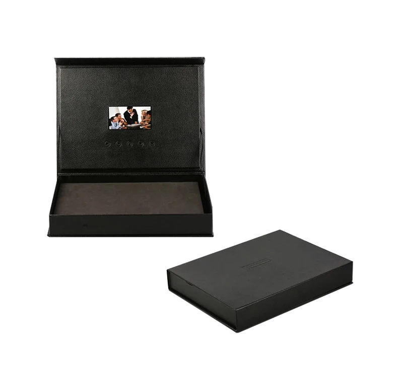Promotional Advertising Video Box With LCD Screen Video Brochure For Gift