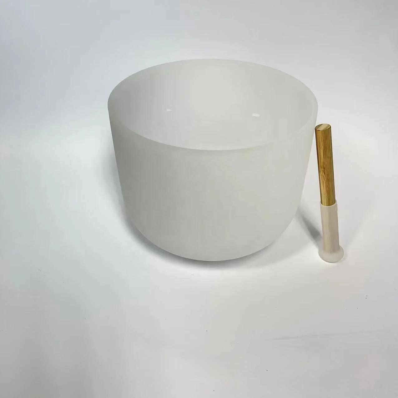 432HZ 11inch perfect pitch D SACRAL wholesale Quartz Crystal frosted singing bowl with patent silicone mallet for meditation